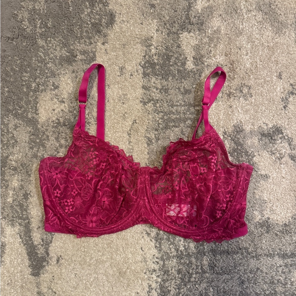 Joyspun Lace Underwire Bra in Deep Berry